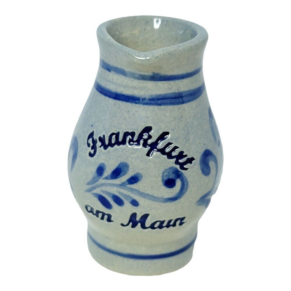 Vintage Mini Salt Glazed Pitcher mini Frankfurt Am Main 2.5" Tall - Picture 2 of 9